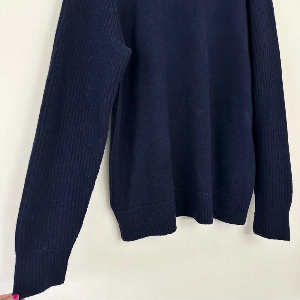John Varvatos Knit Wool Blend Navy Sweater